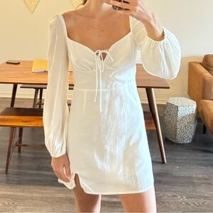 Princess Polly White Long Sleeve Dress